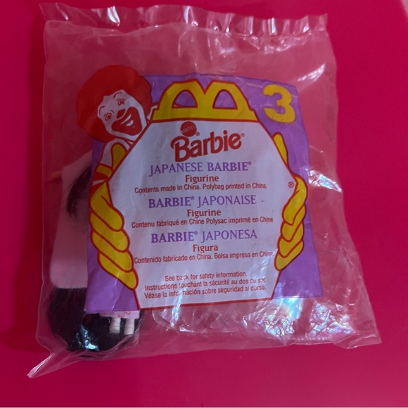 Vintage 1995 McDonald's Happy Meal Toy  Mattel Barbie Toy # 3 Japanese Barbie - Picture 2 of 2